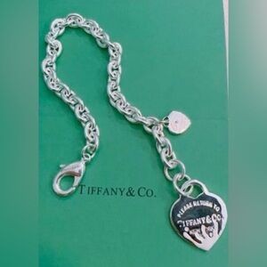 Tiffany & Co. Silver Heart Charm Bracelet